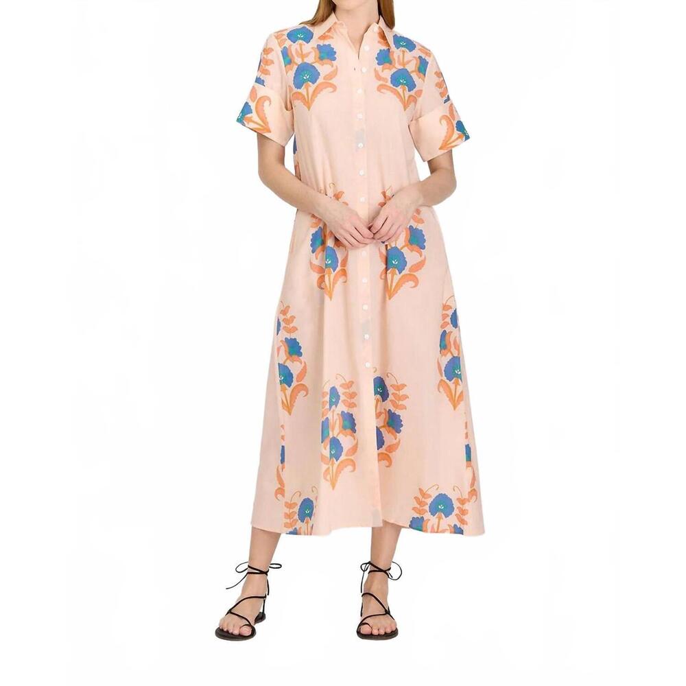 NEW LIVRO gibbons midi dress in pink sands